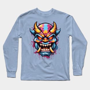 Oni - Japanese Demon, Graffiti Art Long Sleeve T-Shirt